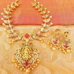 Multi-Color Uncut Peacock Temple Jewellery with Ruby Stone