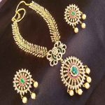 Beautiful Multi-Color High Gold plated Bridal Necklace Set