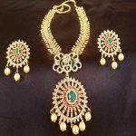 Beautiful Multi-Color High Gold plated Bridal Necklace Set