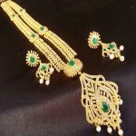 Gorgeous AD & Emerald Bridal Long Haar Set