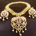 Marvellous AD Peacock Necklace Set with Ruby Stone