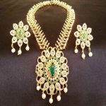 Awesome AD Designer Bridal Necklace Set with Emerald Stone