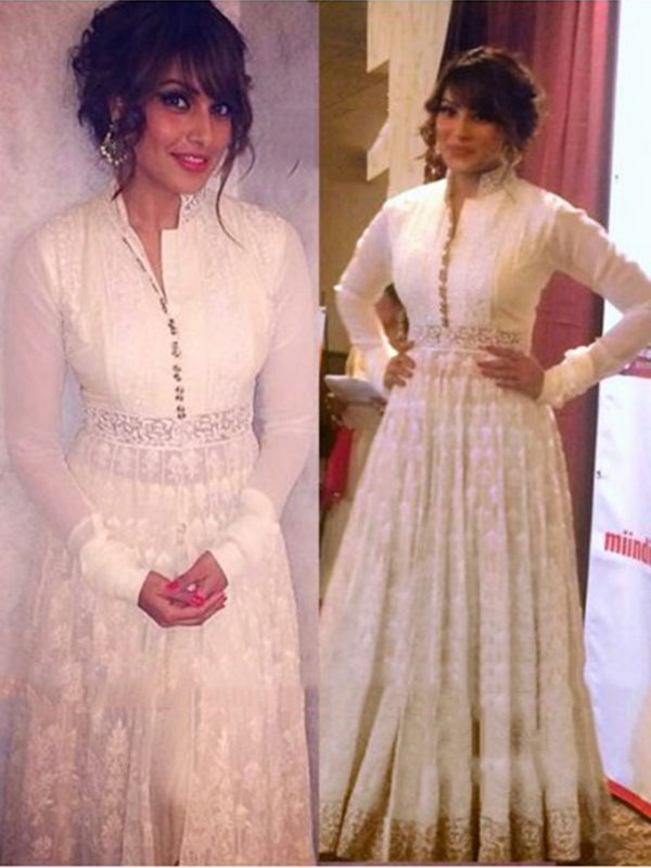 white bollywood dress