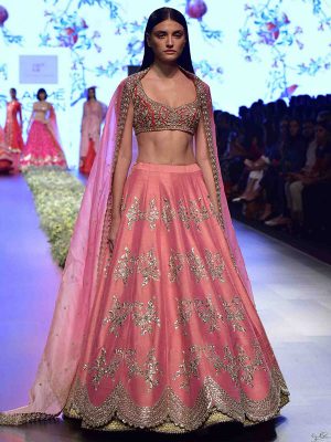 Pink Color Bright Banarasi Heavy Embroidery Lehenga Choli With Dupatta