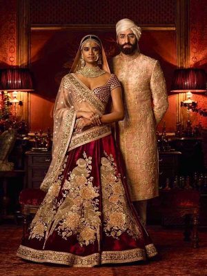 Rose Color Wedding Wear Heavy Bridal Indian 2 Ton Velvet Embroidery Lehenga Choli With Dupatta