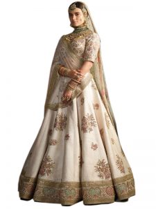 Rosy pink Color Wedding Wear Heavy Bridal Phantom Silk Embroidery Lehenga Choli With Dupatta