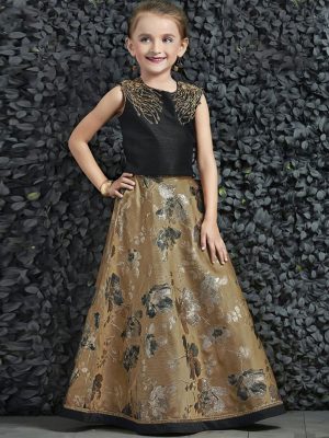 Black Color Phantom Silk Hand Work Lehenga Choli