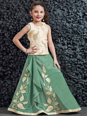 Cream Color Phantom Embroidered & Stone Work Lehenga Choli