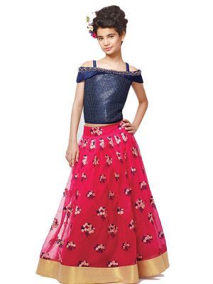 Navy Blue Color Banglori Silk Resham & Zari Work Gown