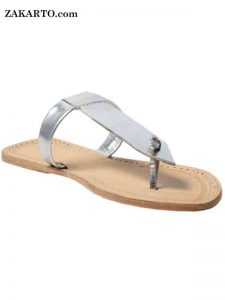 Silver Upper Ladies Leather Chappal