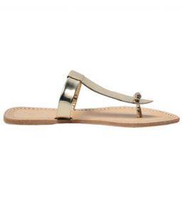 Attractive Golden Ladies Kolhapuri Chappal