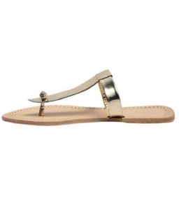 Attractive Golden Ladies Kolhapuri Chappal