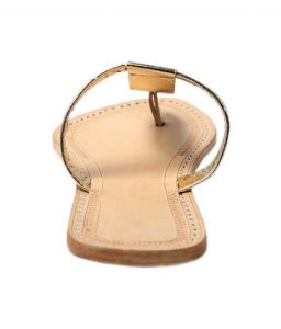 Attractive Golden Ladies Kolhapuri Chappal