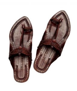 Four Braided Dark Brown Awesome Looking Kolhapuri Chappal For Ladies