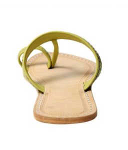 Bamboo Color Three Braided Awesome Looking Kolhapuri Chappal