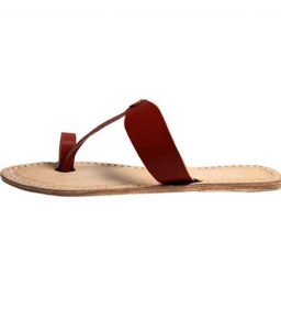Awesome Looking Radish Brown Ladies Kolhapuri Chappal