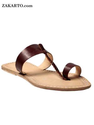 Attractive Looking Dark Brown Ladies Chappal