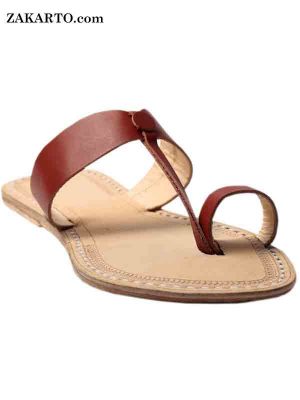 Radish Brown Awesome Looking Kolhapuri Chappal For Woman