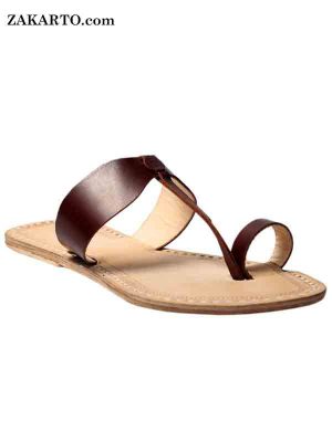 Awesome And Attractive Looking Dark Brown Ladies Chappal