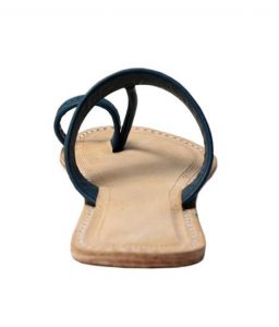 Dull Blue Three Braided Awesome Looking Kolhapuri Chappal