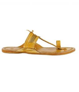 Good Looking Light Yellow Kapshi Chapal For Men