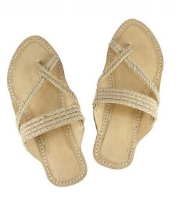 Natural Braided Kolhapuri Chappal