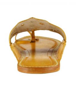 Light Yellow Awesome Looking Kolhapuri Leather Sandal For Men