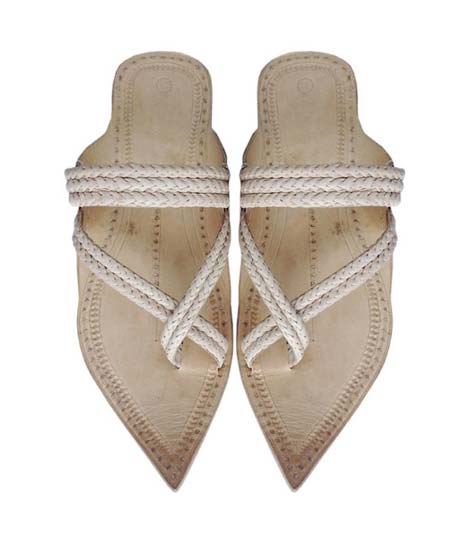 Maharaja Styel Braided Kolhapuri Chappal For Men