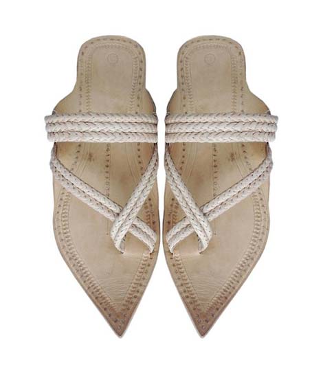 Maharaja Styel Braided Kolhapuri Chappal For Men