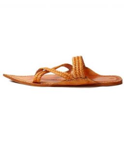 Maharaja Look Braided Cross Style Kolhapuri Chappal For Men