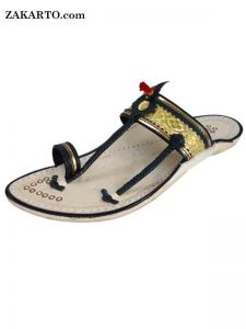 Golden Belt Maharaja Style Kolhapuri Chappal For Men