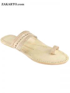 Natural Punching Design Men Kolhapuri Leather Chappal