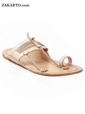 Kapshi Shape Natural Leather Chapal For Men