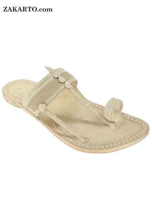 Natural Kapshi Shape Tauthentic Kolhapuri Chappal