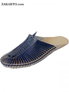 Remarkable Dark Blue Kolhapuri Half Shoe