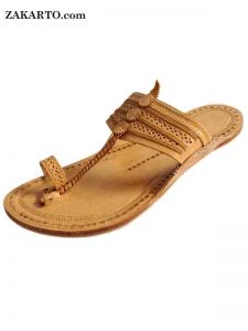 Wonderful Antique Design Kapshi Punching Kolhapuri Chappal For Men