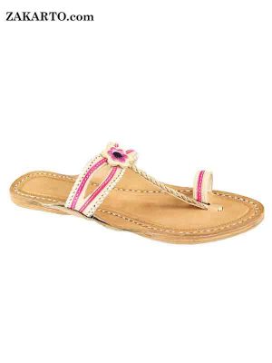 Double Eye Pink Lace Women Sandal