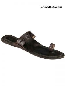 Dark Brown S Punching Ladies Chappal