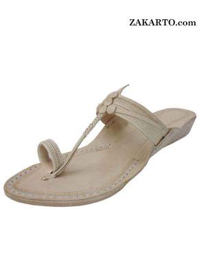 Natural Kurundwadi Kolhapuri Ladies Chappal