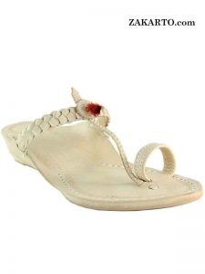 Natural Platform Heel Single Braided Ladies Kolhapuri Chappal