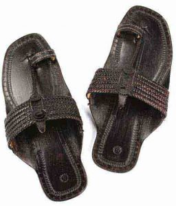 Beautiful Six Braided Dark Brown Kolhapuri Chappal For Men