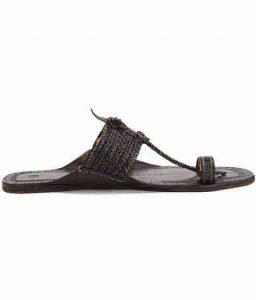 Beautiful Six Braided Dark Brown Kolhapuri Chappal For Men