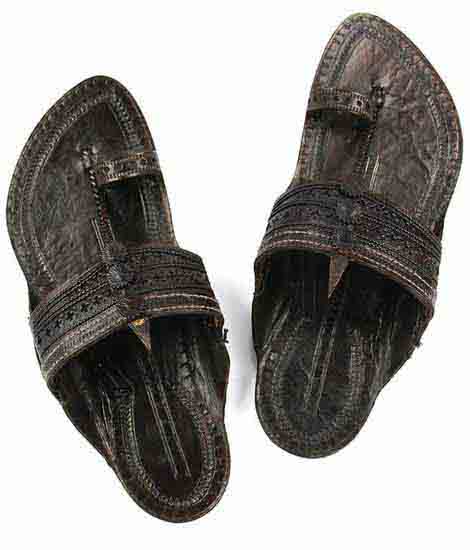 Gorgeous Dark Brown Kapshi Kolhapuri Chappal For Men