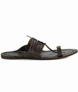 Gorgeous Dark Brown Kapshi Kolhapuri Chappal For Men