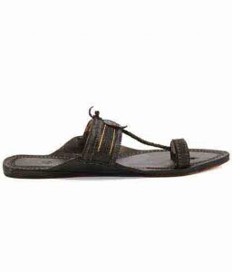 Attractive Pointed Dark Brown Men Kolhapuri Chappal