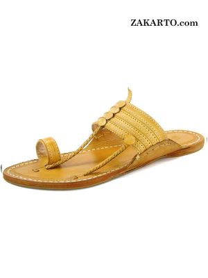 Good Looking Four Laces And Punching Kolhapuri Chappal For Men