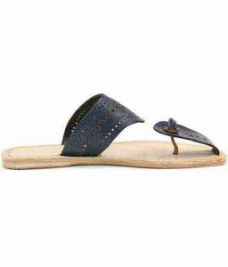 Queenly Look Dull Blue Ladies Kolhapuri Chappal