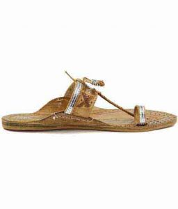 Designer’S Silver Rivets Authentic Ladies Kolhapuri Chappal