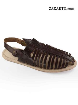 Breathtaking Brown Laces Kolhapuri Leather Shoe For Men