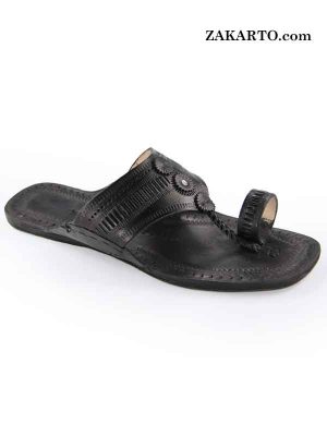 Pretty Black Designers Kolhapuri Chappal For Men